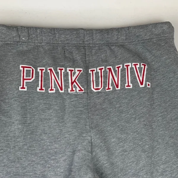 Pink Victorias secret xs small medium Gray Sweatpants y2k university - Image 12