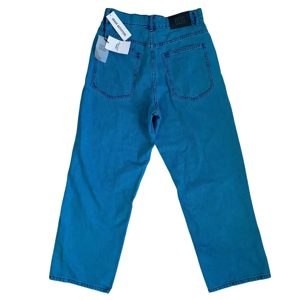 BDG Urban Outfitters High Rise Baggy Distressed‎ Jeans Teal Blue NWT 28 - Image 2