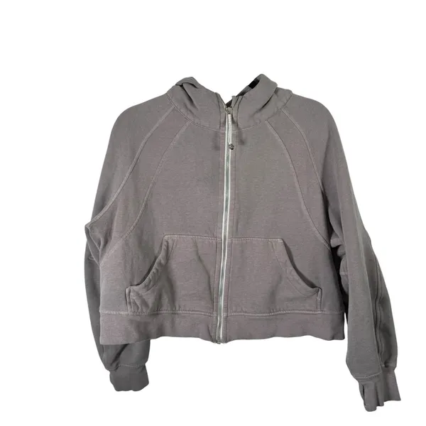 Lululemon Scuba Oversized Full Zip Hoodie Grey Yoga Gym Travel‎ Womens M/L - Image 2