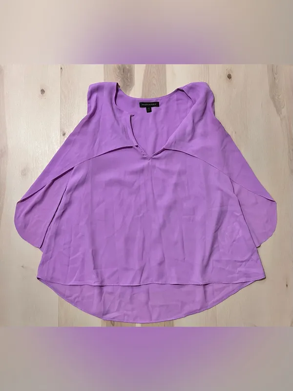 Banana Republic Women XS Pastel Lilac Flowy Sleeveless Blouse Minimalist Office - Image 6
