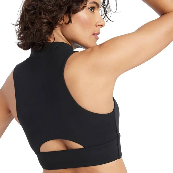 NWT All In Motion Light Support High-Neck Crop Sports Bra 89809232 Black XS - Image 5