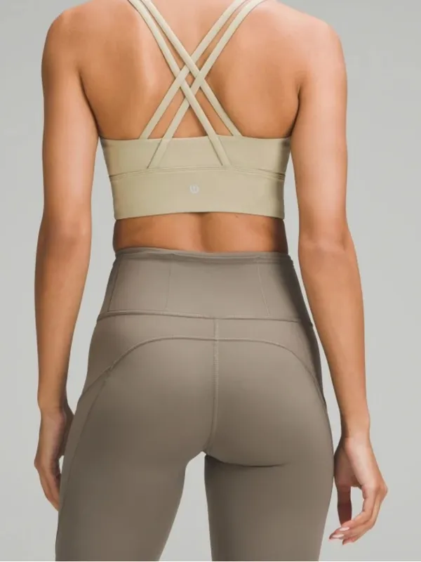 Lululemon Energy Longline Bra Sz 6 in Tan Beige Color - Image 2