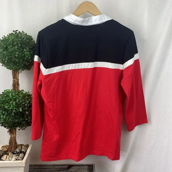 Ralph Lauren Red Black & White Long Sleeve Golf Polo Shirt NEW XL - Image 3