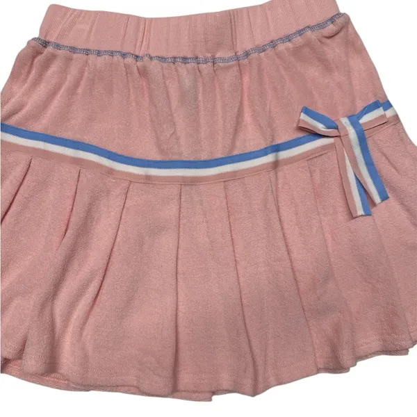 Y2K Cider Pink Pleaded‎ Tennis Skirt with bow on the side Women’s size Medium - Image 8