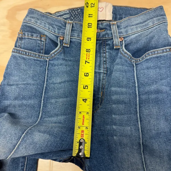 Revice Denim Star Patchwork‎ Flare Jeans Blue High Rise Size 25 Boho Festival - Image 12