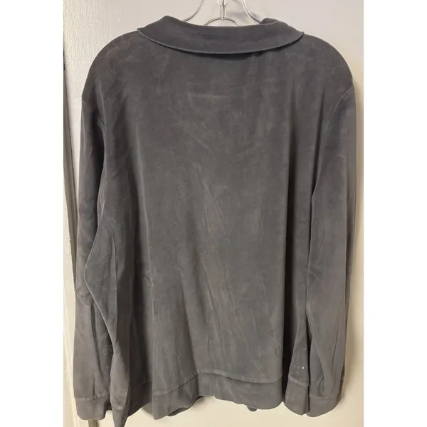 Midnight Velvet Women's Size 2X Gray Silver Embellishes Zip Up 2 pc‎ Track Suit - Image 7