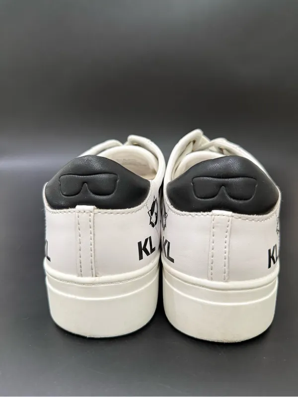 KARL LAGERFELD Cate Choupette Print Black White Women’s Sneakers Size 7M US 37.5 - Image 4