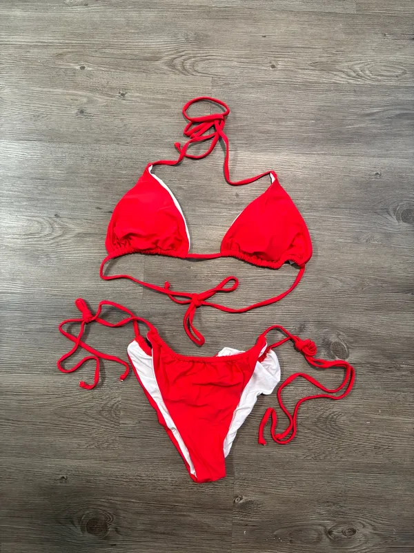 Amazon Red Triangle Bikini Set - Image 2