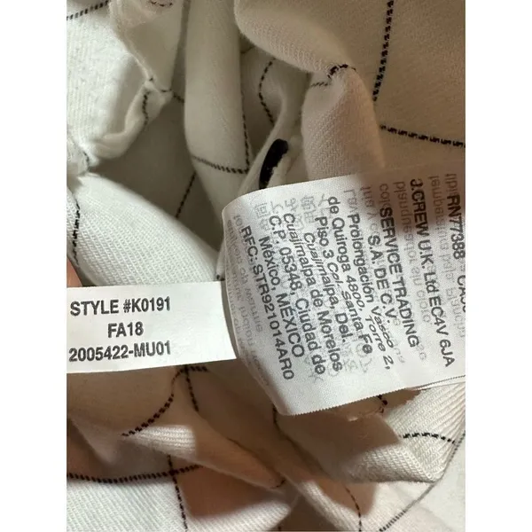 Madewell Flannel Tie-Neck Shirt in Windowpane‎ sz S - Image 12