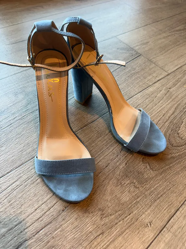Lulus Denim Blue Heels - Image 2