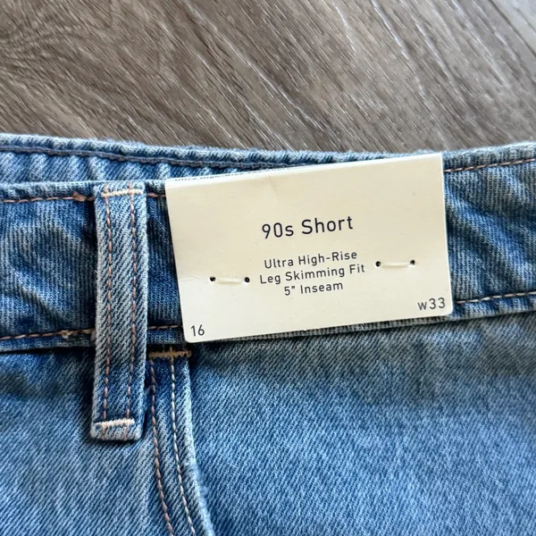 Hollister Light Blue Jean Shorts High rise Casual Denim 33 - Image 3