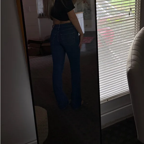 Levi's Dark Blue Flared Jeans - Women's Wide Leg - Image 2