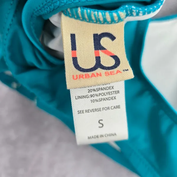 Urban Sea Green Cutout Racerback‎ Padded Swimwear Bikini Sports Bra S Small - Image 4