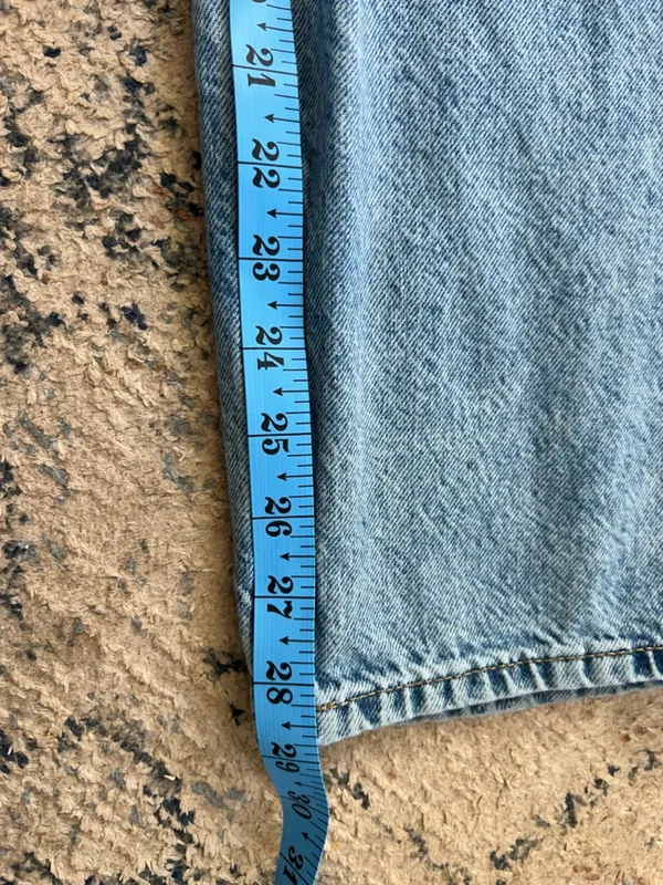 &Denim Light Blue Women's Boyfriend Jeans size 2 baggy loose fit high waist - Image 5