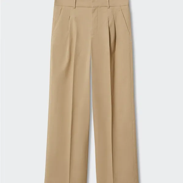 Mango Pleat detail cotton trousers size 6 - Image 3
