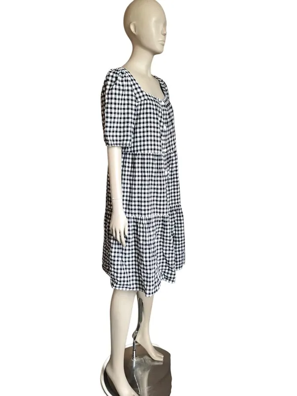 BeachLunchLounge Black and White Gingham Dress - Image 4