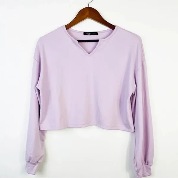 YMI‎ COLLECTIONS Purple Fleece Loungewear Top - Image 2