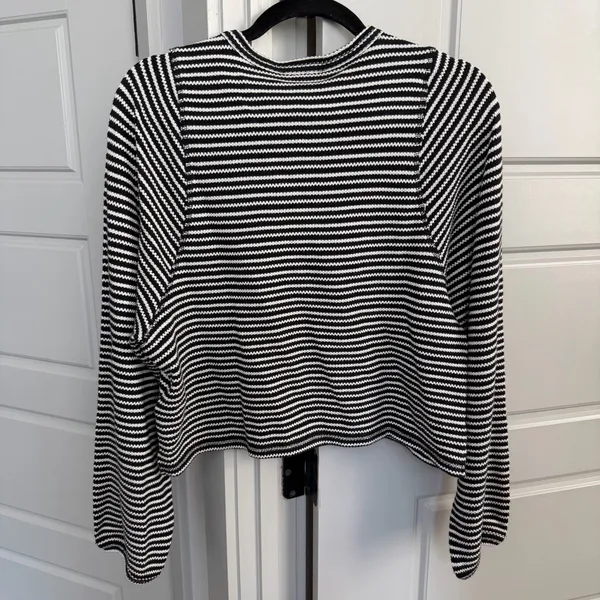 Madewell Striped Curved Long-Sleeve Balloon-Sleeve Tee - Image 4