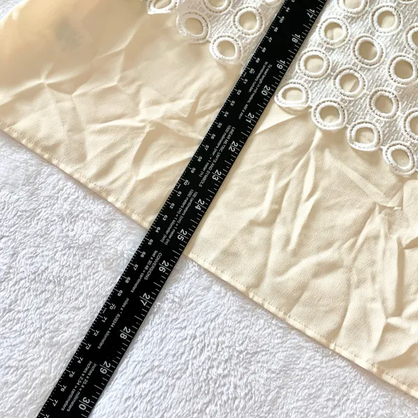 Ann Taylor Eyelet Lace Sleeveless Top Womens Size L Cream Geometric Shell‎ Zip - Image 2