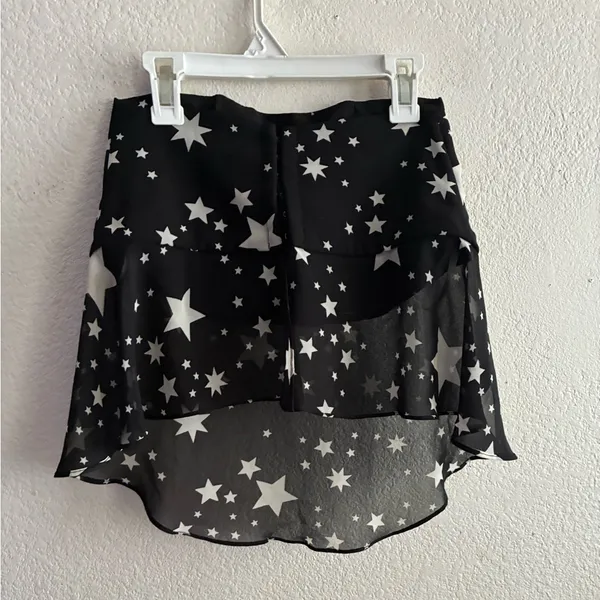 Lovers + Friends Star Print Flowy Silhouette Sheer Hem Strapless Top XS - Image 4