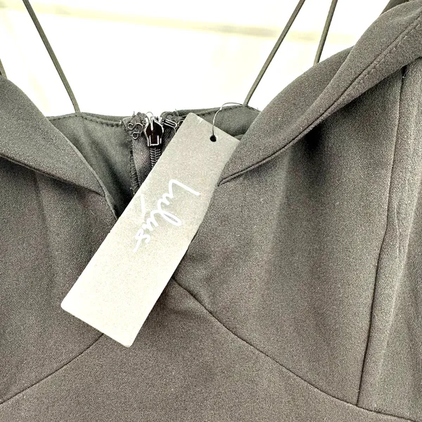 Lulus size Medium reason to celebrate‎ black dress off the shoulder New with TAG - Image 6