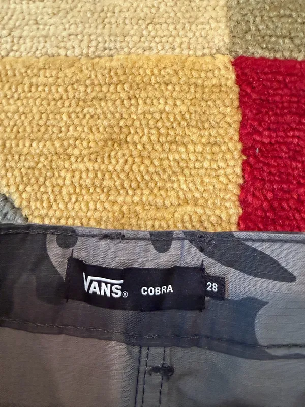 NWT Vans Cobra Cargo Skirt Camo Print Black Grey Belted Women’s Size 28 Waist - Image 7