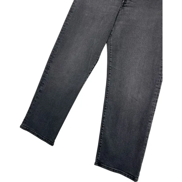 Levi Jeans Womens 29 Black Ribcage Straight Ankle High Rise Classic Boho - Image 5