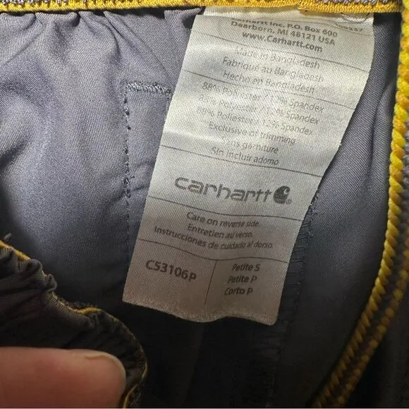 Carhartt Force Cross-Flex Scrub Pants Women‎ PS Gray Cargo Pocket C53106P Jogger - Image 8