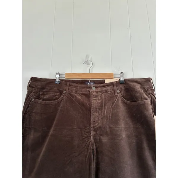NWT NYDJ Marilyn Straight Corduroy Pants Coffee Bean Brown 22WP - Image 6