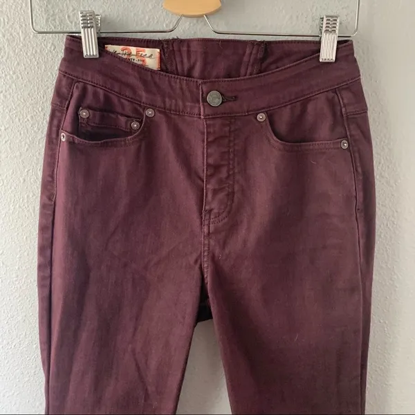 Purple Free People Super Flare Jeans - Image 5