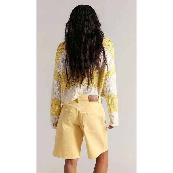 Free People We The Free Montana Bermuda Shorts Butter Yellow Size 27 - Image 9