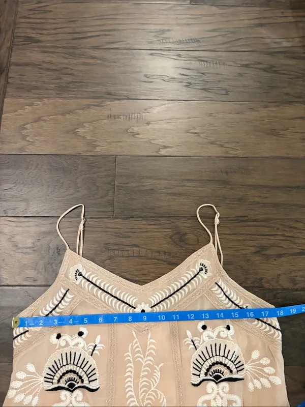 New With Tags Anthropologie Maeve Embroidered Slip Dress Sz M - Image 12