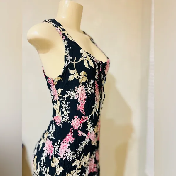 Vintage Starina women’s dress size L floral print - Image 8