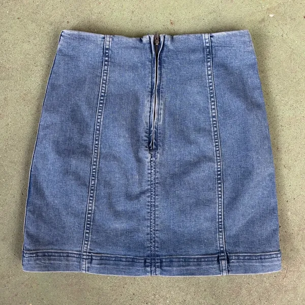 Free People Modern Femme Denim Stretch Skirt - Image 3