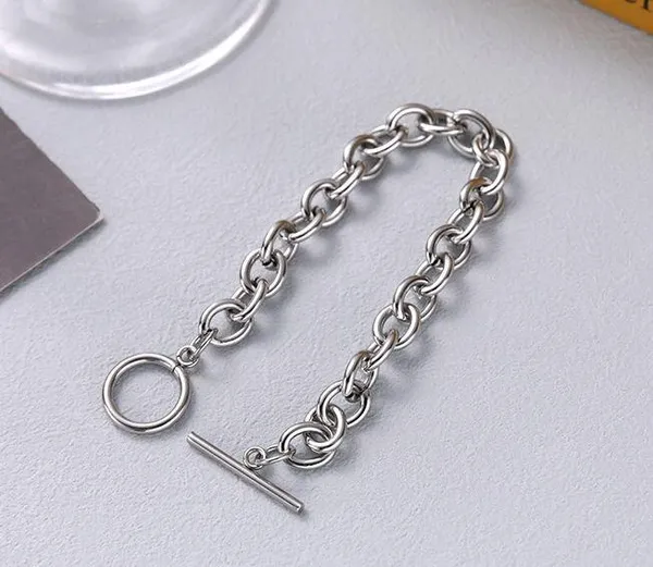 Link Chain Bracelet for Men Women Streetwear Unisex Style - Image 3