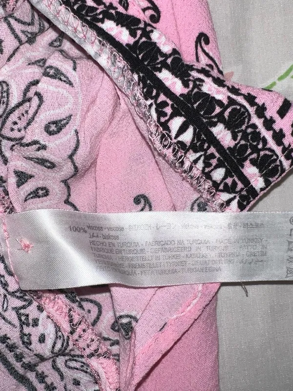 Bershka pink bandana button up shirt. - Image 5