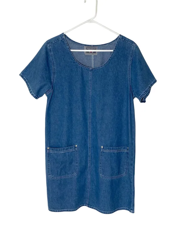 VINTAGE ERIKA CASUALS Denim Shirt Dress - Image 2