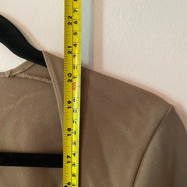 Abercrombie & Fitch Brown Square Neck Long Sleeve Minimalist Stretchy Medium - Image 7
