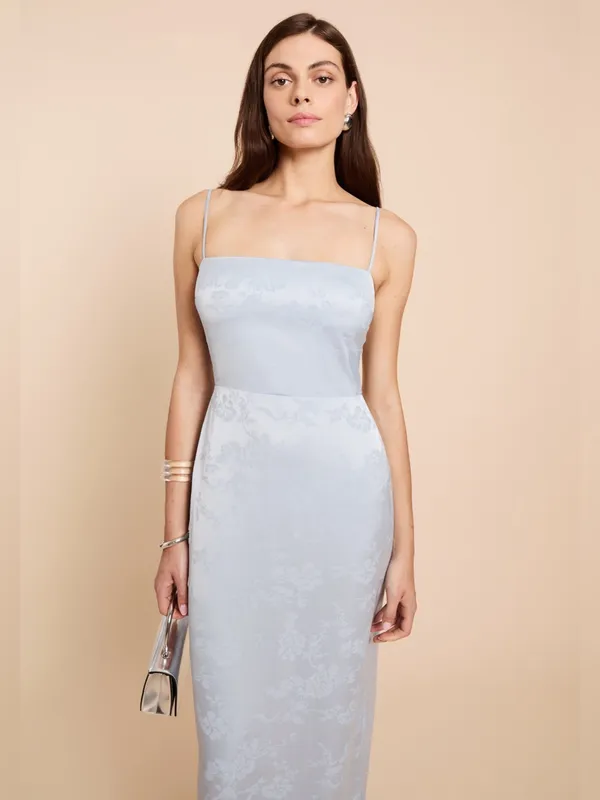 NWT Few Moda Kourt Calla Dress size 4 Maxi Midi blue floral baby blue Tibi - Image 6