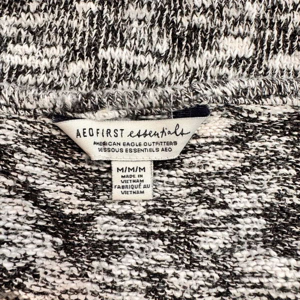 American Eagle Outfitters Halter Tank‎ Top Knit Black White Medium M Essentials - Image 3