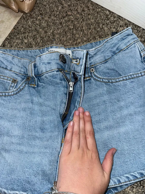 ZARA Blue Jean Skirt Mini - Image 3