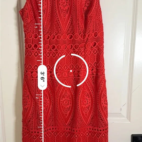 Antonio Melani Red Lace Sheath Dress Size 4 –‎ Cocktail Wedding Guest Party - Image 8