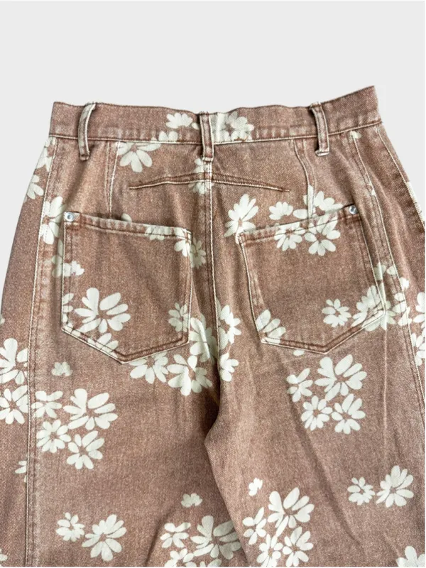 Entro Floral Print Barrel Pants Size S - Image 6