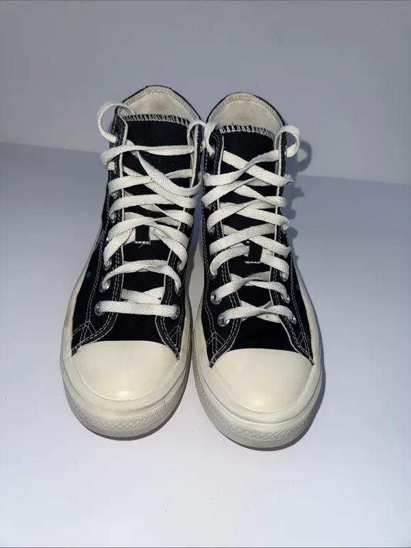 Converse Black High-Top All Star Sneakers with Butterfly Embroidery - Image 7