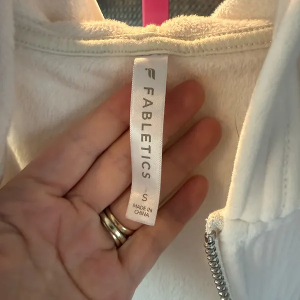 Fabletics White Ribbed Jumpsuit size Small - Image 4