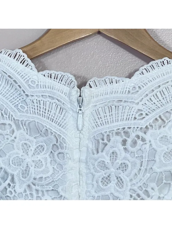 Lulus Lace Boho Dress XS Wedding Shower Rehearsal Bachelorette White Princess - Image 11