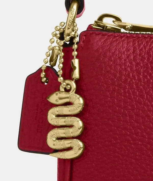 Coach CZ930 New Year Nolita 19 With Snake Charm Refined Pebble Leather Gold/Ruby - Image 11