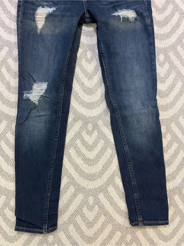 VIGOSS Women’s Jagger Distressed Classic Fit Skinny Blue Denim Jeans 28 - Image 3