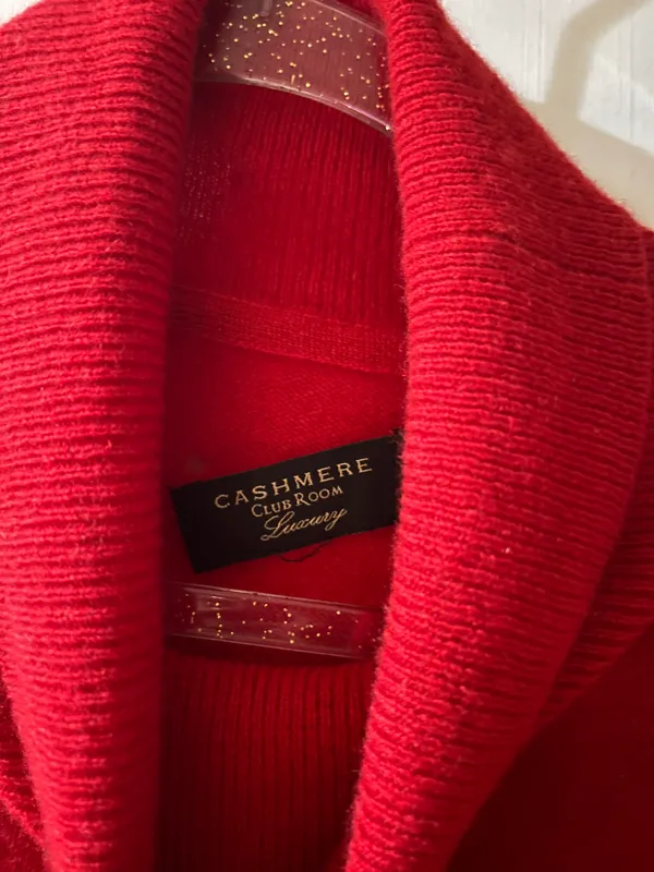 Cashmere Luxury Turtleneck Sweater Red Size XL - Image 3