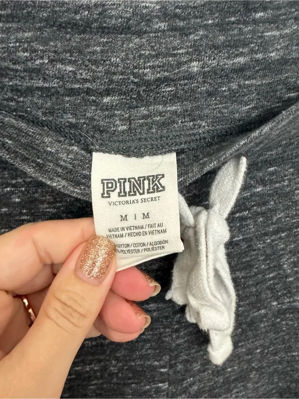 Victoria's Secret PINK Lightweight Graphic Charcoal Jogger Sweatpants medium - Image 3